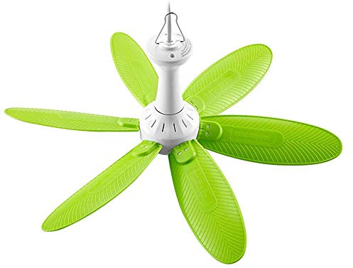 YJDFS Mini Ceiling Fan Mini Muto Ventilatore Domestico Adatto a Camera da Letto Ufficio 220V-50Hz 20W Sicurezza/verde/D