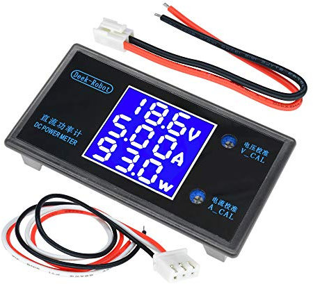 VIDOO DC 50V 5A LCD Pantalla Voltímetro Digital Amperímetro DC 12V Wattmeter Voltaje Corriente Medidor De Potencia Detector Inspector Monitor 250W