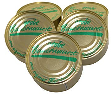 Schwarzwald Metzgerei - Wurstspezialitäten in Dosen - Bauernwurst - 5 x 400g | 1 Jahr MHD