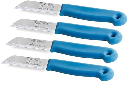 Obstmesser Gemüsemesser Set aus Solingen Kleines Messer mit Scharfem und Präzisem Schnitt aus Rostfreiem Edelstahl Made in Germany Allzweckmesser Universalmesser Klein/Groß (4er Set, Kurz)