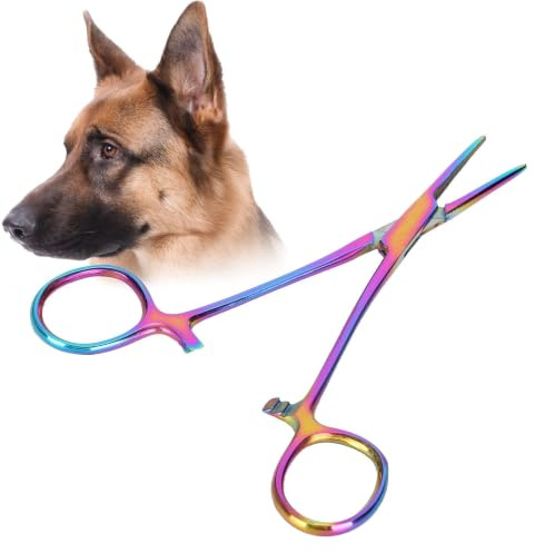 Hemostat-Pinzette, Hunde Katzen Hemostat-Pinzette Scharen Hundepflege Ohrreinigung Gerade Klemme Ohrhaarklemme Zugschere