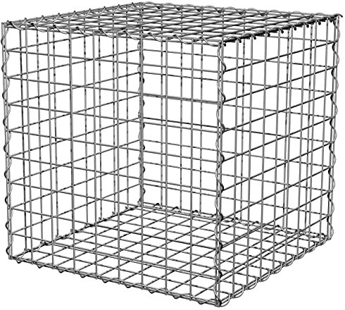 Suregreen Gabion Baskets Cages Galvanised Wire Mesh | Extra Strong 8 Gauge Wire | Multiple Sizes | 75mm x 75mm Holes (975mm x 975mm x 975mm)