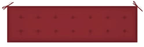 WIFESE Gartenbank-Auflage Weinrot 180x50x3 cm Stoff Sitzkissen Bank Bankauflage Sitzkissen Outdoor Sitzpolster Bank Sitzauflagen Gartenmöbel Universellen Design Geeignet für Gartenbänke im Freien