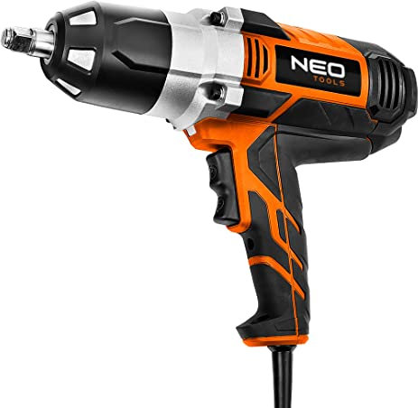 NEO TOOLS Clé à chocs électrique 1020 W, 950 Nm max couple 950 Nm, puissance 1020 W, doublure 1/2, vitesse de rotation 2600 tr/min, avec 4 douilles 17, 19, 21, 22 mm