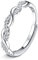 JeweBella 925 Sterling Silber Ringe Frauen Verstellbare Ring Ewigkeit Verdrehtes Seil Zirkonia Ring Eheringe Verlobungsring Damen Trauringe Fingerring Engagement Promise Ring Schmuck