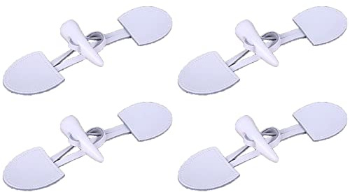 SHTGOI 4 Paar Knebelknöpfe Harz-Knopf Horn Knebelverschluss Leder Knebelverschlüsse Kleidungsersatzbutton Dufflecoat Verschluss Schnalle Resin Nähknöpfe für Pullover Windjacke Mantel Weiss