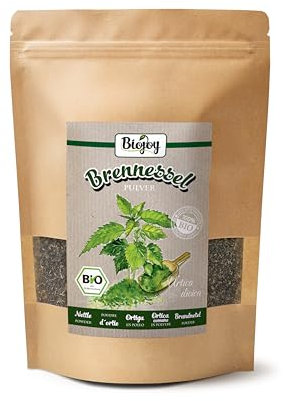 Biojoy Ortica in Polvere BIO (250 g), Foglie di Ortica Essiccate e Macinate, Tè all'ortica (Urtica dioica)