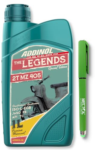 ADDINOL Legends 2T MZ 405 1 Liter NEW Lange Motorlebensdauer + 1 WECTOL Stift (Pro Bestellung)