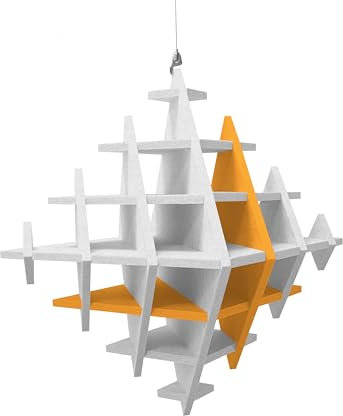 platino24 „CUBO“ 3D-Akustik-Objekt Würfel für optimale Raumakustik I Schallabsorber für Decke in innovativem Design I Größe: 40 cm I Recyclebares & anhaltendes Absorber-Element