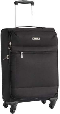 ALISTAIR Breeze – Valise Taille Cabine 60 cm – Toile Souple – Marque Française – Garantie 2 Ans (Noir)