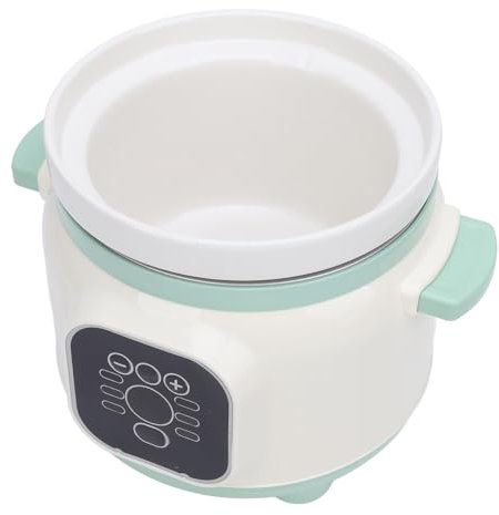 Marmite électrique de 1,8 L, Cuiseur de Bouillie de Soupe en Céramique, Cuiseur électrique Multifonctionnel Intelligent préréglé, Mijoteuse électrique en Céramique avec