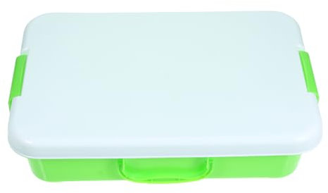 Alipis Bac à Sable Portable en Plastique Couvercle Grand Espace de Rangement pour Jouets Plateau Robuste pour Garçon et Filles pour Parc Plage et Activités de Plein Air