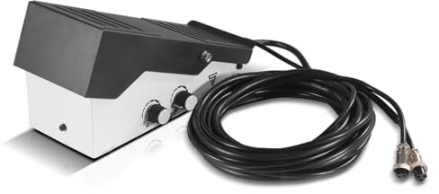 STAHLWERK WIG-Fußpedal – Fußsteuerung mit 2 × 4m Kabel, rutschfester Oberfläche & Min/Max-Stromreglern, kompatibel mit AC/DC WIG 200 Puls Pro, Puls Pro Digital, Puls Pro Touch & AC/DC WIG 200 CLEAN ST