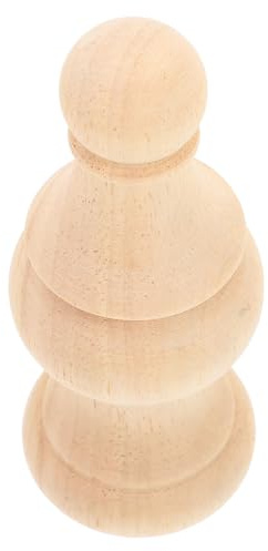 HOMOCONO 5 Pcs Indoor Wood Finials Decorative Wood Post Finials Solid Round Ball Tops Elegant Roman Bridge Design Timeless Charm Versatile Use Easy Installation for Home Decor Projects