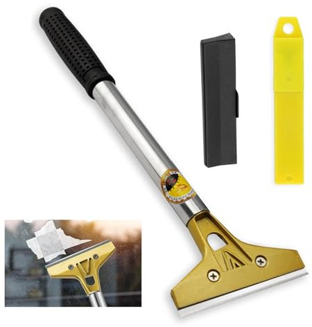 Raschietto Vetro, Rimuovi carta da parati Multifunzionale, Raschietto Vetro con 10 Lame in Acciaio al Carbonio, Raschietto per Piastrelle con Impugnatura Morbida, per Rimuovere la Vernice