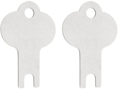 VGOL 2 Stück Verbesserter Schlüssel Papierhandtuch- Und Toilettenpapierspender Ersatzschlüssel Kompatibel mit Oasis Creations TP334 TP334W Silber