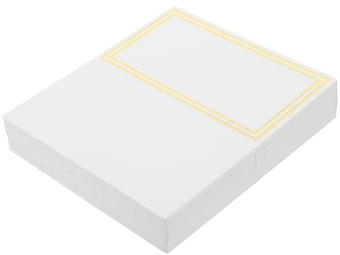 BESTYASH 50 piezas Tarjetas de Asiento para Eventos Tarjetas de Nombre para Mesa con Diseño Chic Fáciles de Usar y Doblar para Bodas y Celebraciones