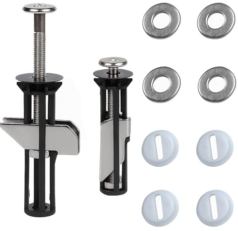 4Pcs Toilet Seat Bolt Accessories Kit, Heavy Duty Toilet Seat Fastener Bolt Kit for Top Cover Hinge, Toilet Seat Fittings, Easy Installation and Maintenance, Good Helper for Toilet Seat