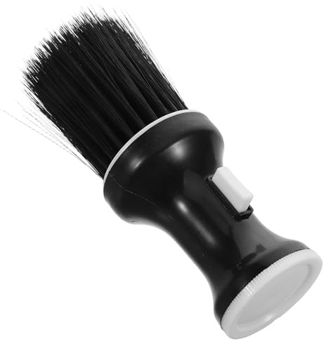 DECOMELODY Brosse à Cou pour Hommes Brosse de Barbier Poils Doux Noire Nettoyage Cuir Chevelu Salons de Coiffure Frange Barbe