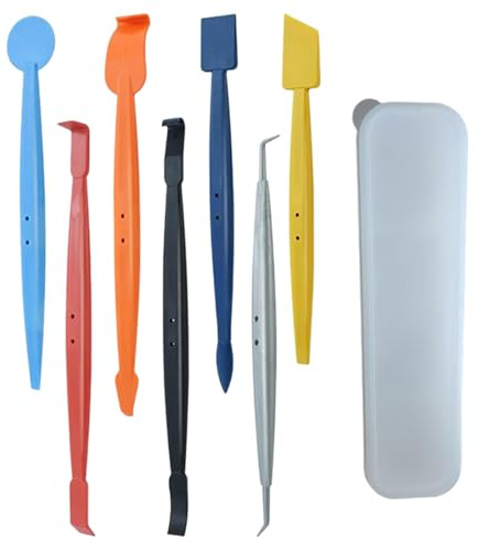 Bilfönsternyansverktyg - set med 7 handskrapor, magnetisk ergonomisk design, hållbar filminstallationssats, enkelt grepp för flytande applicering | verktyg
