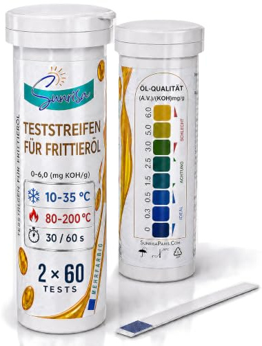 Fryer Oil Test Strips – 120 Count | 2 Tubes | FFA Oil Quality Test Kit