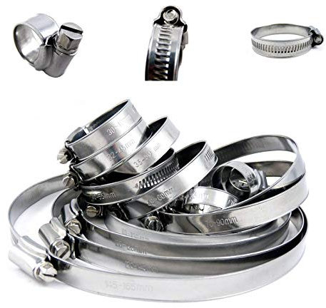 On1shelf W1 Zinc Plated British Type Hose Clamp 50-70mm x4