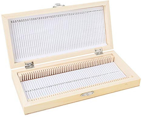 50 Stück Objektträger Box Biologie Glas Vorbereitete Objektträger Proben Aufbewahrungsbox für Holzobjektträger mit Umweltfreundlicher Ungiftiger Geruchsneutraler Aufteilung