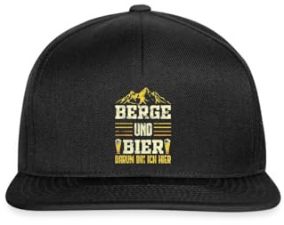 Spreadshirt Berge Und Bier Darum Bin Ich Hier Lustiger Spruch Snapback Cap