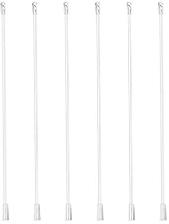 6 STK Jalousiestange Vertikale Jalousien Für Fenster Vertikaler Jalousieöffner Stange Zum Öffnen Von Jalousien Haken Für Jalousien Vorhang Büro Plastik Griffigkeit Weiß Horizontal