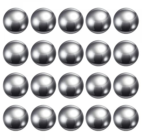 sourcing map 20 Stück 20mm Kohlenstoff Stahl Lagerung Kugeln Präzision Poliert