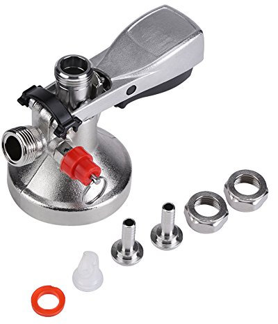 VOBOR Stainless Steel G-Type Keg, Stainless Steel G Type Keg Coupler Durable Draft Beer Dispenser Coupler Bar Home Wine Brew Tool with Air Valve