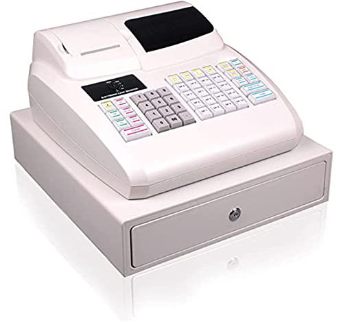 ALSUP Registrierkasse Elektronische Registrierkasse LED Anzeige PSO Registrierkasse 47 Tasten Supermarkt Einzelhandelskasse System mit Kassenschublade