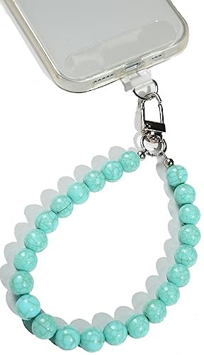 AMAYO - Handykette Universal, Handyanhänger, Handy Perlen Schlüsselband, Handschlaufe, Handygurt, Armband, Handyband, kompatibel mit jedem Handy, Smartphone und Handy Hülle (Grün Marmor)