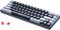 abucow Teclado mecánico de 68 Teclas con retroiluminación Azul, Teclado Gaming al 60% con Teclas en Negro y Gris - Interruptores Rojos para una Experiencia de Escritura y Juego Premium en PC y Mac