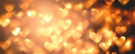 adrium Acryl-Bild 130 x 50 cm: Abstrakte Textur aus herzförmigen Bokeh-Lichtern. Liebe Valentinstag-Konzept. Funkelnde Lichter im Hintergrund. Abstrakter (197554337)