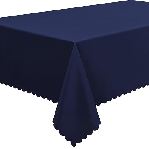 Home Direct Qualitäts Tischdecke Tischtuch Textil Eckig 140 x 200 cm, Tischwäsche, Dunkelblau