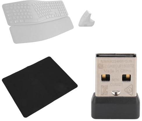 Receptor USB 2.4G, Adaptador Receptor de Teclado de Ratón Dongle USB para Logitech K860 Master Anywehere Mini Ratón Inalámbrico de 3 Teclas, con Alfombrilla para Ratón