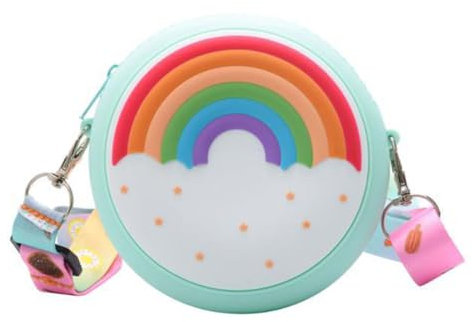YANGWEN Silikon Regenbogen Umhängetasche für Mädchen - Dekorative Mini Schultertasche Kinder Spielzeug, Green