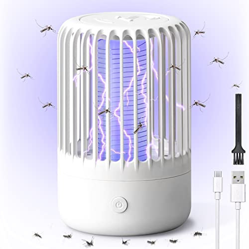 Insektenvernichter Mückenfalle Elektrisch, Mückenlampe Mückenschutz Insektenfänger UV-Licht Insektenvernichter, 360° Leistungsstarke USB Schädlingsbekämpfungsfallen für drinnen und draußen