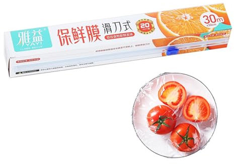 Imballaggio alimentare con taglierino, pellicola alimentare per imballaggio | Pellicola alimentare trasparente multiuso per cucina,Pellicola di servizio alimentare per microonde, pellicola alimentare