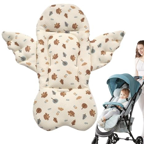 Kinder-Kinderwagen-Sitzeinlagen, Kinder-Kinderwagen-Einsatz | Polsterndes Sitzpolster, atmungsaktive Stoff-Kinderwageneinlage mit Antikollisionsdesign für Kinderwagen, Rocker, Ho