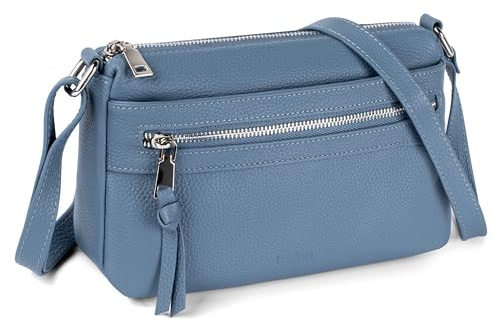 befen Echtleder Handtasche Damen Mittelgroß, Crossbody Bag Leder RFID-Blockierung Handytasche zum Umhängen, Moderne Kleine Umhängetasche Damen mit Verstellbar Schultergurt