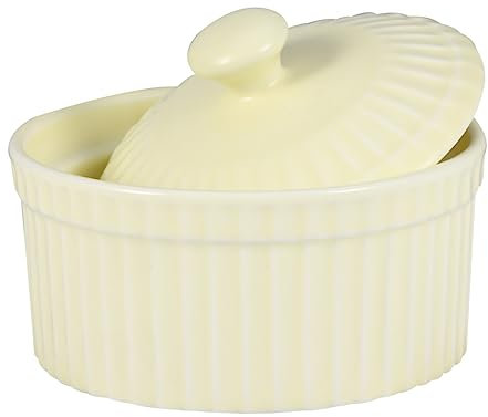 Cabilock cuenco de cerámica para hornear cuencos aptos para horno tazones de fuente de porcelana tazones mini ramequines molde bol tazón de sopa de cerámica tazones de sopa elegantes Yellow