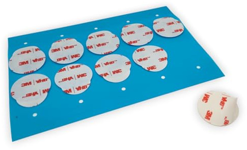 3M 40mm Durchmesser (10 Stück) VHB 4910 Klebepads – Hochtransparent – 1,0mm Dick – Unsichtbare Klebeverbindung für Glas & Acryl