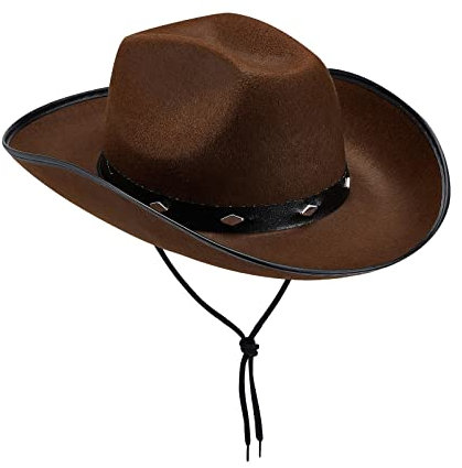 Klassischer formbarer Westernhut für Damen – Fedora-Hüte aus Filz mit breiter Krempe zum Aufrollen für Herren – Cowgirlhut mit Gürtelschnallecowboy Herren kostüm