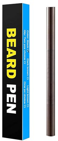 Matita riempitiva per barba da uomo, resistente all'acqua, a prova di sudore, lunga durata e finitura naturale, a forma di baffi, nero (nero, taglia unica)