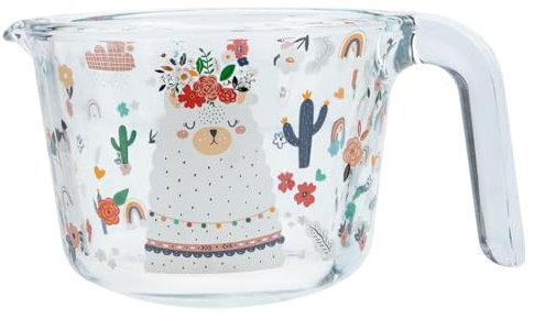 GALPADA Taza Medidora De Vidrio Para Hornear Taza De Leche De Vidrio Para Cocina y Bebidas Material Resistente Al Calor Mediano