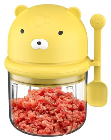 Yulokdwi Tritatutto Senza Filo Compatto,Tritatore Mini Elettrico - Robot da Cucina Multifunzione Robusto con Contenitore per Tritare Sminuzzare Frullare Verdure Cipolle Carne Frutta e Noci