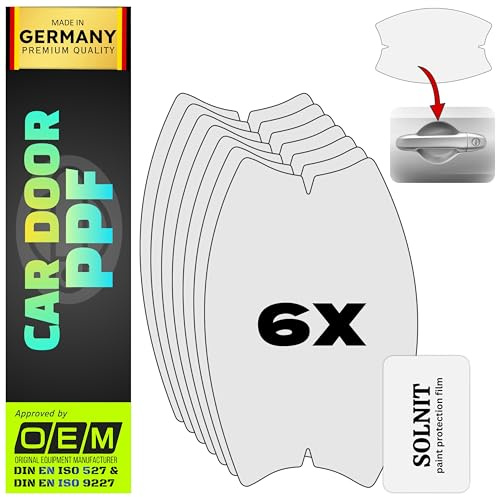 Lackschutzfolie Türmulden Auto Selbstklebende Schutzfolie Griffschalen Türgriffe Transparent Kratzfest Universell Alle PKW-Modelle Schutzpads Folie Kratzschutz (Transparent, 6 Stück, Small)