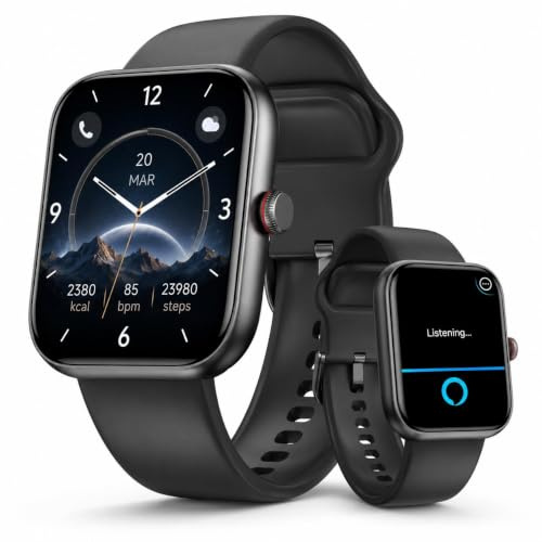 uaue 2026 Reloj Inteligente Hombre con Alexa,1.91 HD Smartwatch Hombre, 110+ Modos Deportivos, Monitor de Sueño/Podómetro/Pulsómetro, IP68 Impermeable Pulsera Actividad para Android iOS